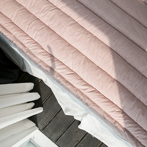 맞춤 자연염색 60수 면 침대패드 핑크