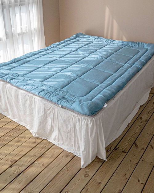 쏠라 풍기인견 침대 토퍼 블루